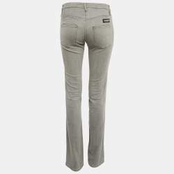 Pre Owned Burberry London Grey Denim Straight Leg Jeans S Waist 28"