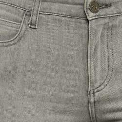 Pre Owned Burberry London Grey Denim Straight Leg Jeans S Waist 28"