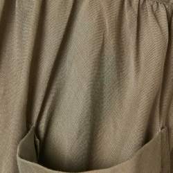 Burberry London Grey Cotton Sleeveless Flared Short Dress M