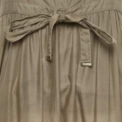 Burberry London Grey Cotton Sleeveless Flared Short Dress M