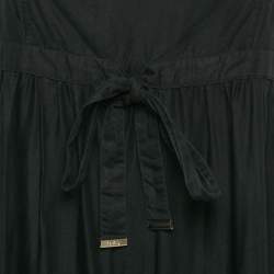 Burberry London Black Cotton Sleeveless Flared Short Dress M