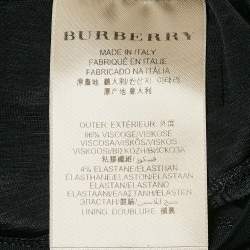Burberry London Black Jersey Sleeveless Ruched Short Dress S