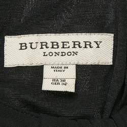 Burberry London Black Jersey Sleeveless Ruched Short Dress S