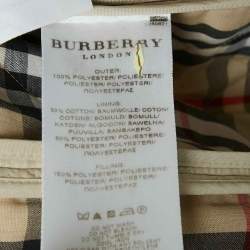 Burberry London Beige Synthetic Quilted Jacket M