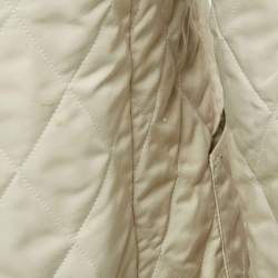Burberry London Beige Synthetic Quilted Jacket M