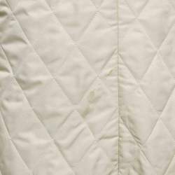 Burberry London Beige Synthetic Quilted Jacket M