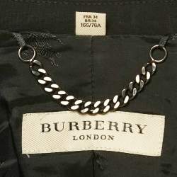 Burberry London Black Wool Single Breasted Blazer XS