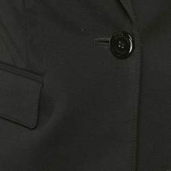 Burberry London Black Wool Single Breasted Blazer XS