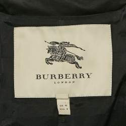 Pre Owned Burberry London Black Cotton Double Breasted Trench Coat M