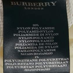 Pre Owned Burberry London White Nylon Double Breasted Trench Coat M