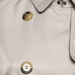 Pre Owned Burberry London Light Beige Gabardine Double Breasted Trench Coat S