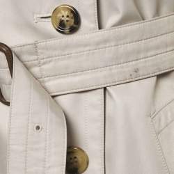 Pre Owned Burberry London Light Beige Gabardine Double Breasted Trench Coat S