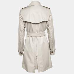 Pre Owned Burberry London Light Beige Gabardine Double Breasted Trench Coat S