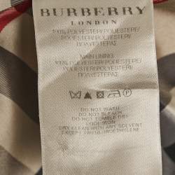 Pre Owned Burberry London Light Beige Gabardine Double Breasted Trench Coat S