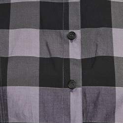 Pre Owned Burberry London Multicolor/Purple Tartan Check Cotton Button Front Shirt S