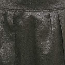Burberry London Metallic Lurex Pleated Knee-Length Skirt M