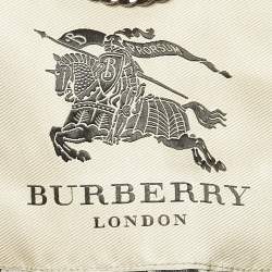 مملوكة مسبقًا Burberry London Black Leather Double Breasted Trench Coat S