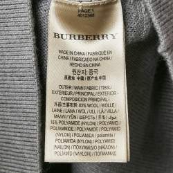 Burberry Grey Checks Knit Crewneck Sweater XS