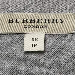Burberry Grey Checks Knit Crewneck Sweater XS