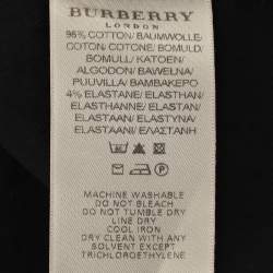 Burberry London Black Cotton Long Sleeve Shirt S