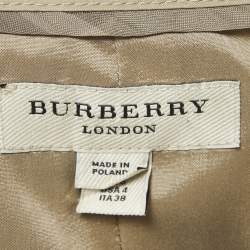 Pre Owned Burberry London Beige Cotton Belted Sleeveless Mini Dress S