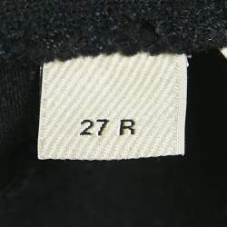 Pre Owned Burberry London Black Jersey Trim Denim Smirdan Jeans M Waist 27"