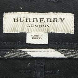 Pre Owned Burberry London Black Jersey Trim Denim Smirdan Jeans M Waist 27"