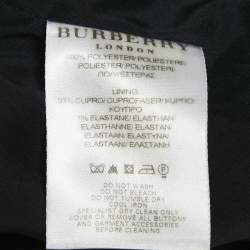 Pre Owned Burberry London Black Synthetic Double Breasted Sleeveless Short Dress S