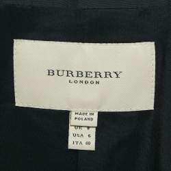 Pre Owned Burberry London Black Synthetic Double Breasted Sleeveless Short Dress S