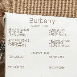Burberry London Tan Wool Single Breasted Long Coat M