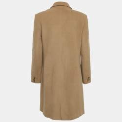 Burberry London Tan Wool Single Breasted Long Coat M