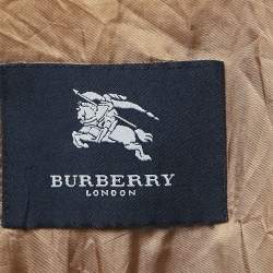 Burberry London Tan Wool Single Breasted Long Coat M