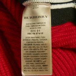 Burberry Red Rib Knit Long Sweater Vest L