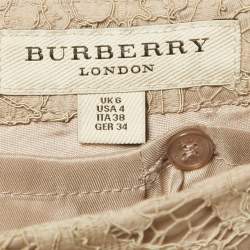 Burberry Beige Lace Knee-Length Skirt S