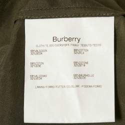 Burberry London Vintage Olive Green Button Front Blouse L