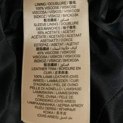 Pre Owned Burberry London Blue Velvet Collar Wool Coat L