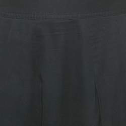 Pre Owned Burberry London Midnight Blue Cotton Tiered Midi Skirt M