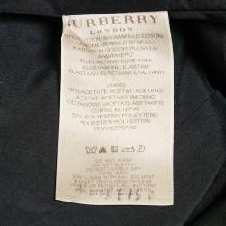 Pre Owned Burberry London Black Cotton Gabardine Double Breasted Short Dress S