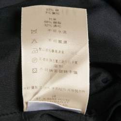 Pre Owned Burberry London Black Cotton Gabardine Double Breasted Short Dress S