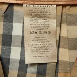 Pre Owned Burberry London Beige Nova Check Cotton Pleated Mini Skirt M