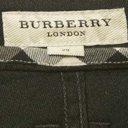 Pre Owned Burberry London Black Denim Panel Detail Skin Fit Smirdan Jeans M Waist 29"