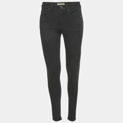 Pre Owned Burberry London Black Denim Panel Detail Skin Fit Smirdan Jeans M Waist 29"