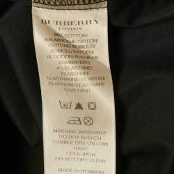 Pre Owned Burberry London Black Checker Print Cotton T-Shirt XS