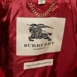 Pre Owned Burberry Red Cashmere Trench Coat M