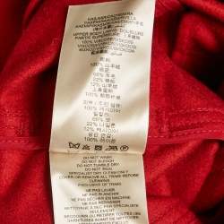 Pre Owned Burberry Red Cashmere Trench Coat M