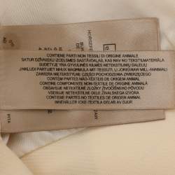 Pre Owned Burberry Beige Wool Blend Belted Midi Dress L