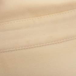 Pre Owned Burberry Beige Wool Blend Belted Midi Dress L