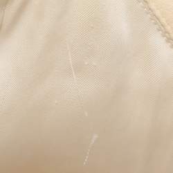 Pre Owned Burberry Beige Wool Blend Belted Midi Dress L