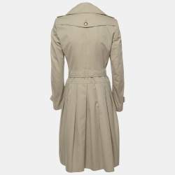 Pre Owned Burberry London Beige Gabardine Trench Coat S