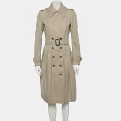 Pre Owned Burberry London Beige Gabardine Trench Coat S